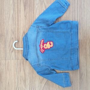 USC Trojans Jean Jackets Denim Jacket upcycled size 6-9M  6 - 9 months